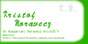 kristof moravecz business card